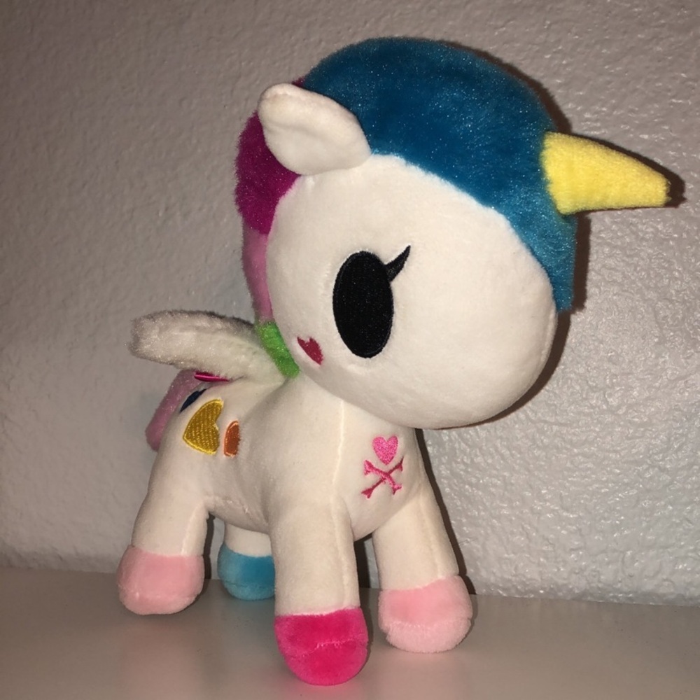 tokidoki Unicorn Plush with Blue and Pink Accents